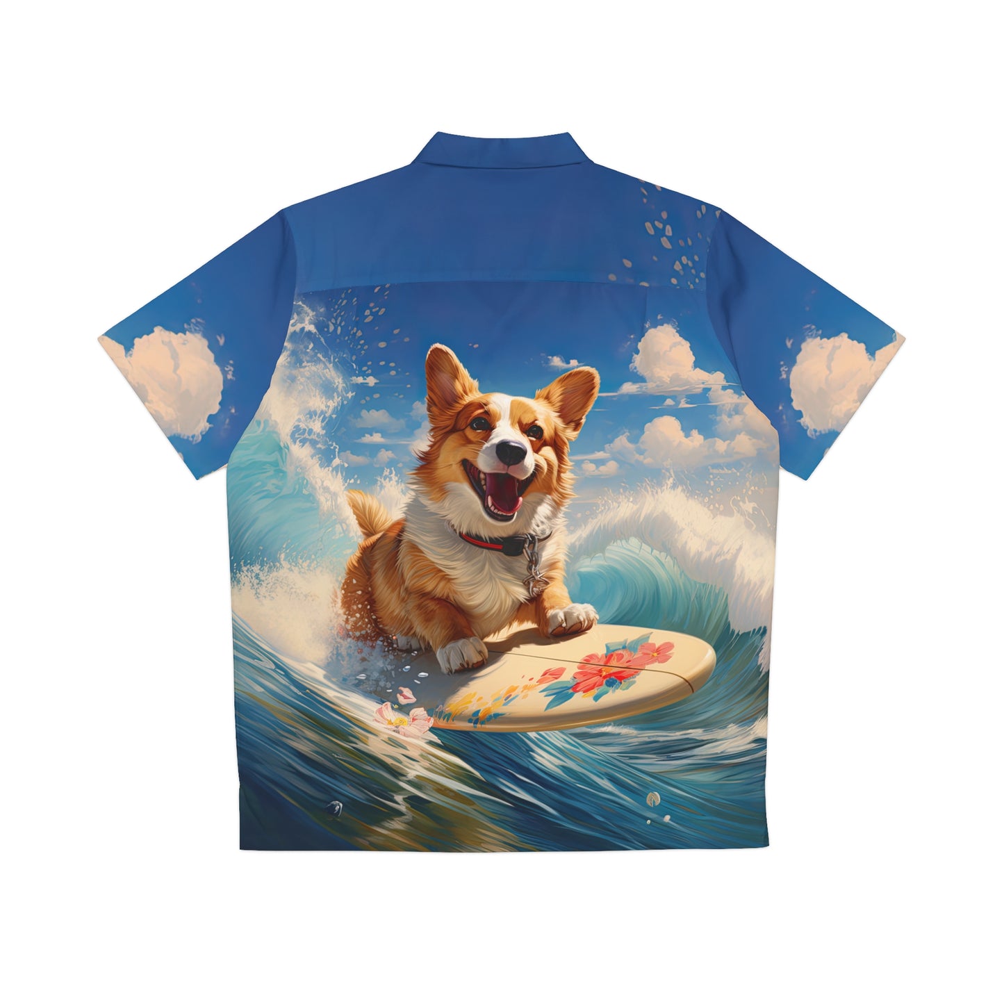 Cowabunga Corgi Hawaiian Shirt