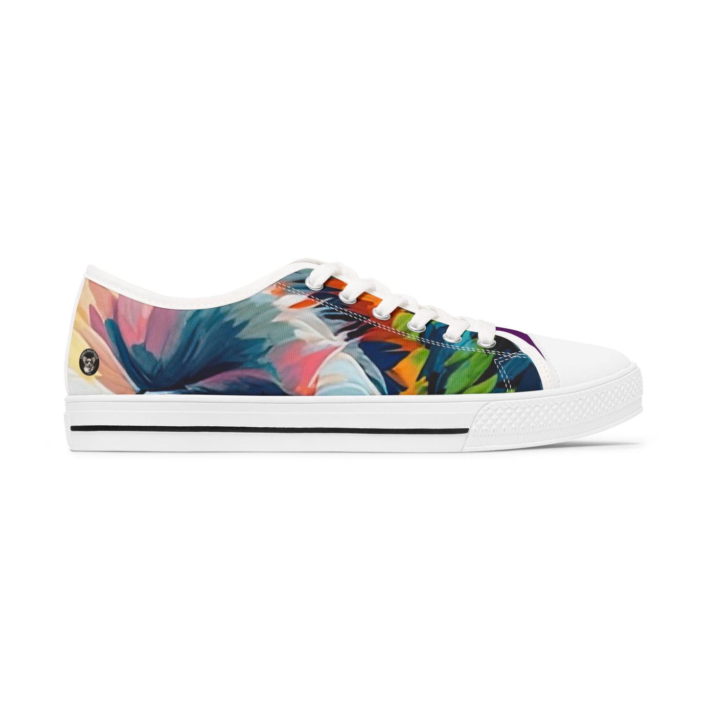 Scouter Corgi Artistic Abstract Colorful Women's Low Top Casual Canvas Sneakers