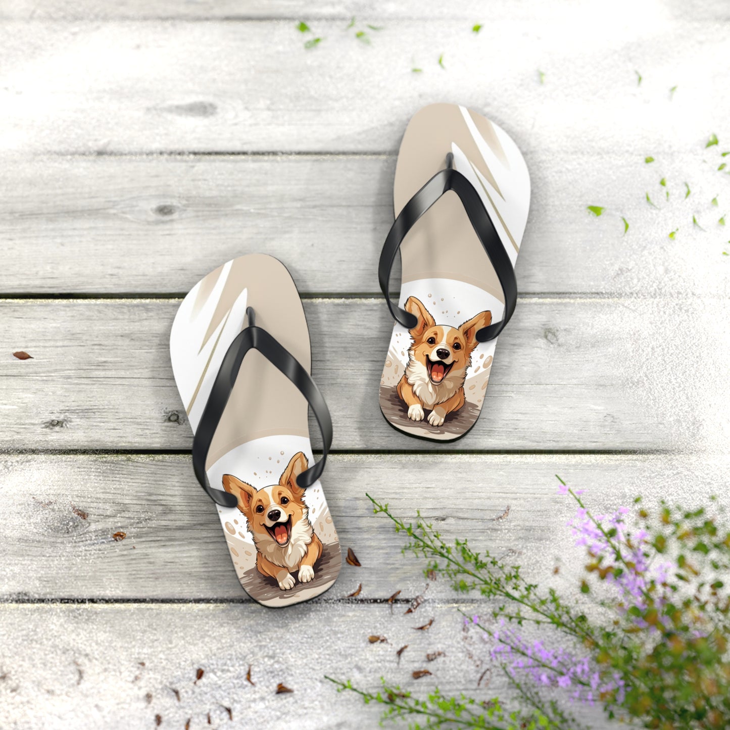 Corgi Cuteness Flip-Flops