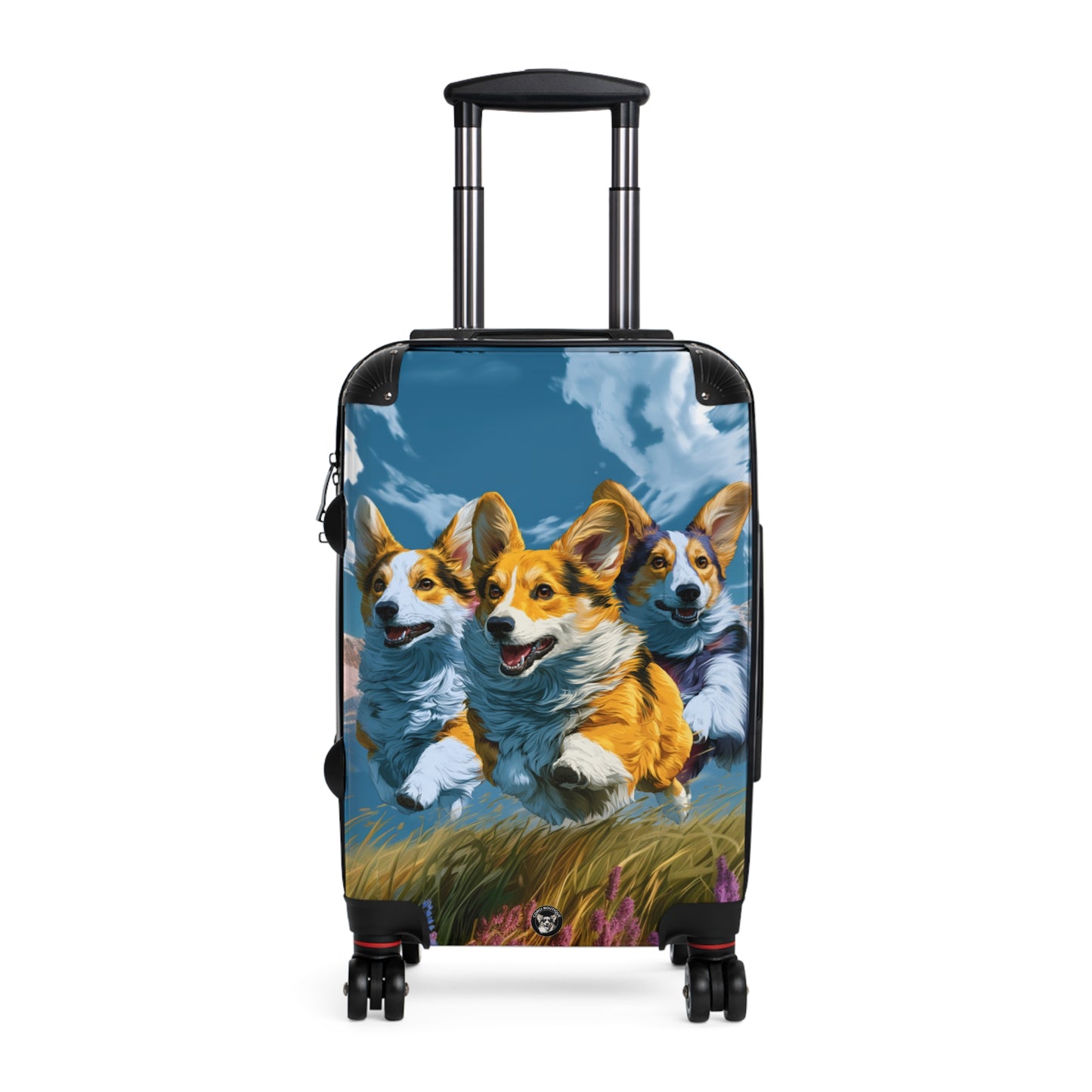 Corgi Running Racers Suitcases — Fast Corgi Racing Pups Rolling Luggage