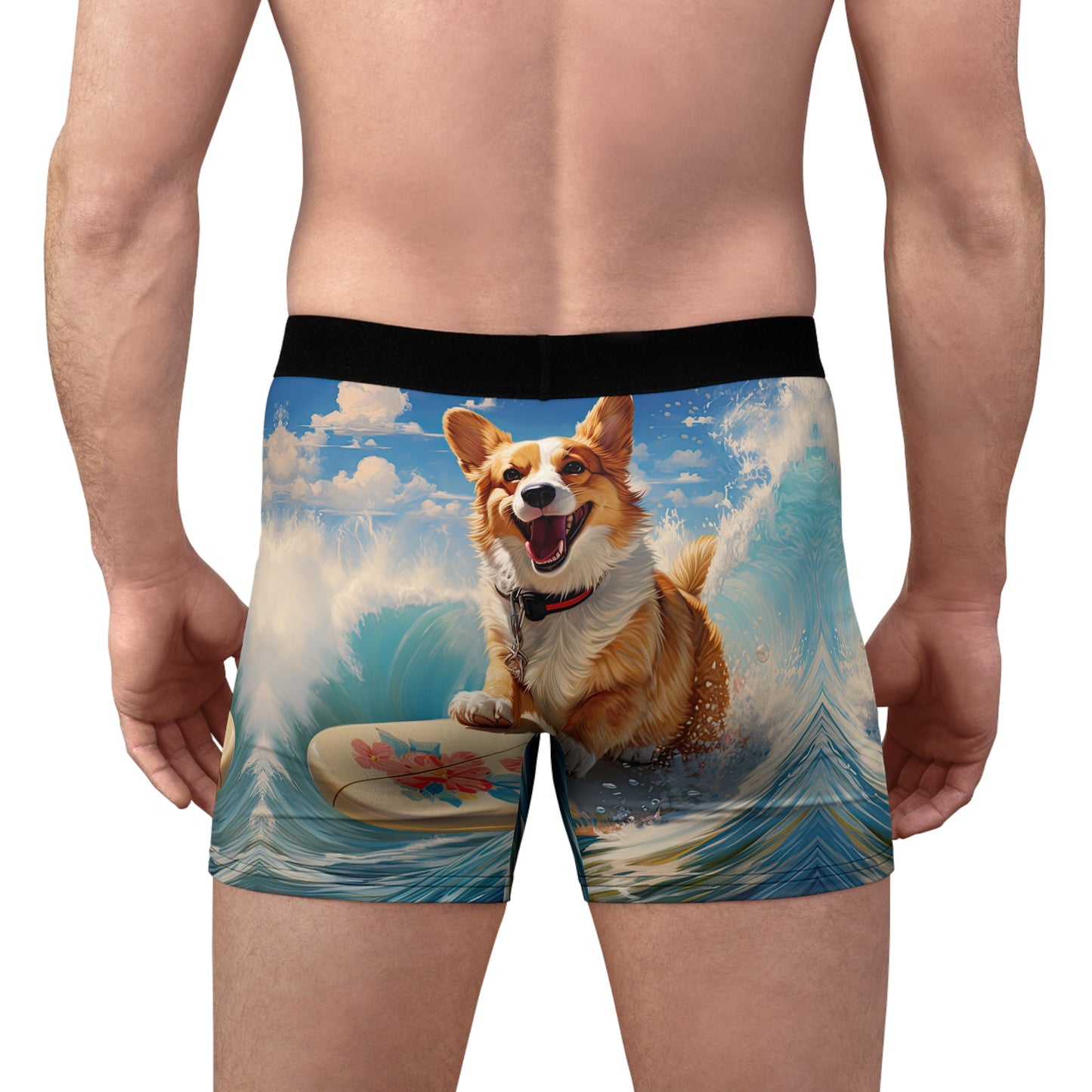 Cowabunga Corgi Boxer Briefs