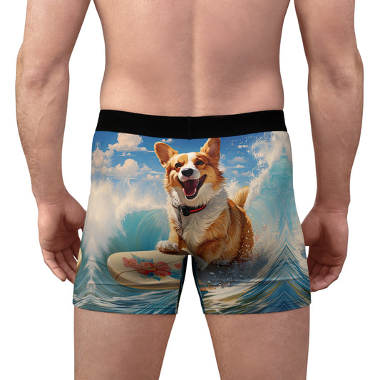 Cowabunga Corgi Boxer Briefs
