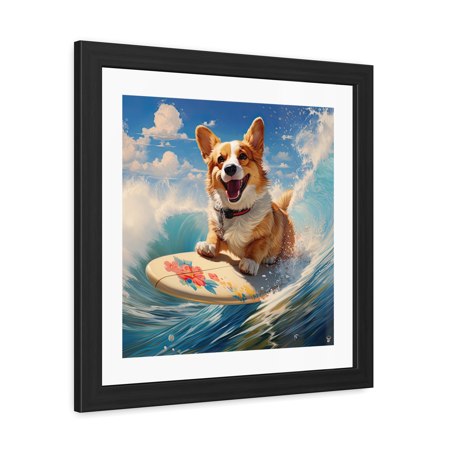 Impression encadrée Cowabunga Corgi