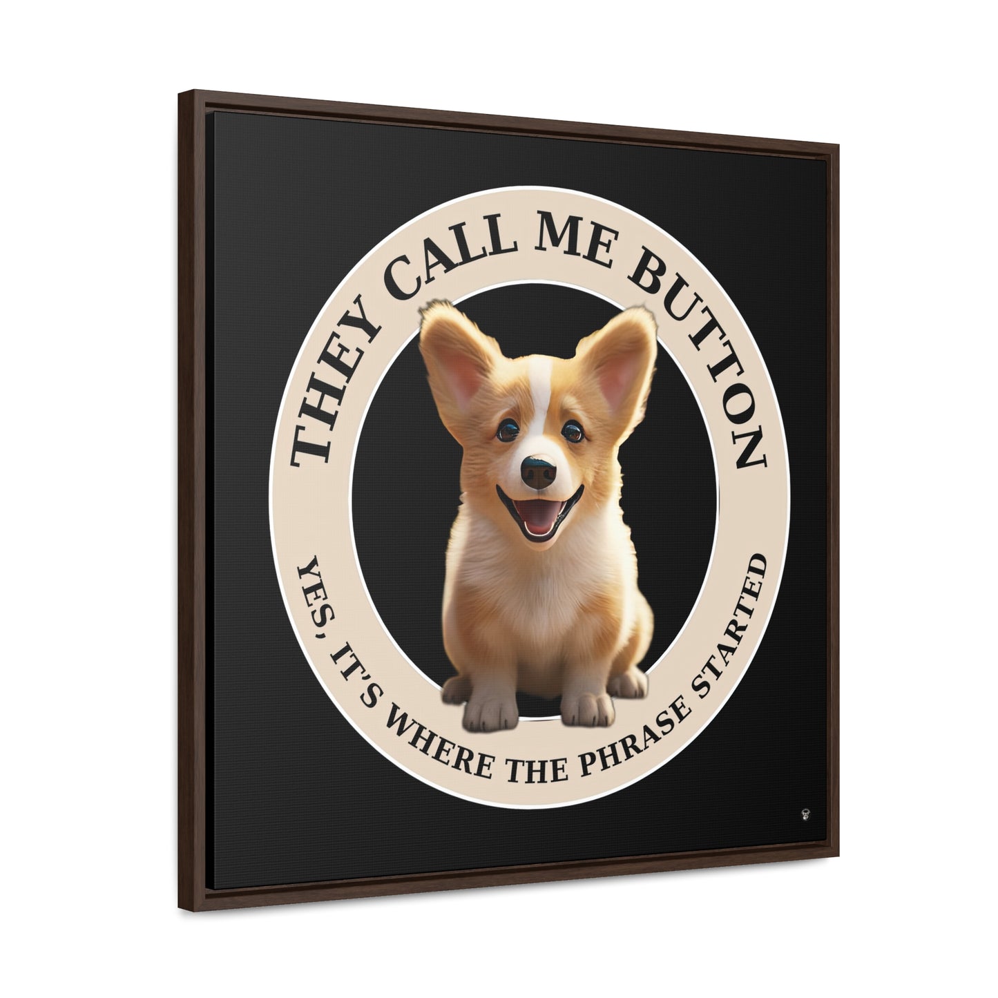 Cute as a Button - Framed on Canvas