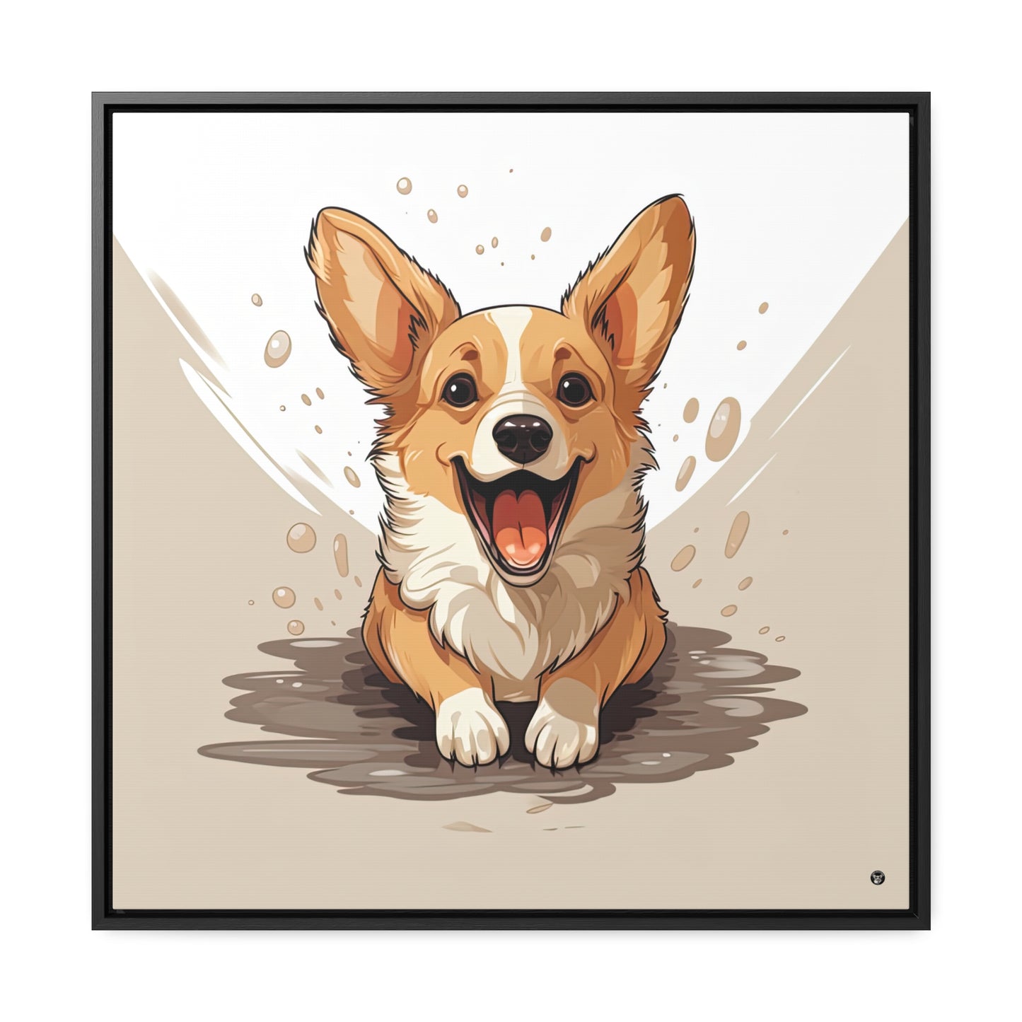 Corgi Cuteness - Framed on Canvas