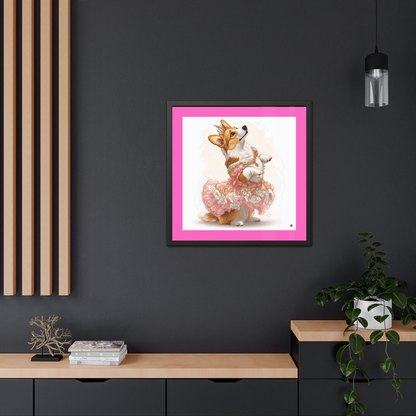 Princess Corgi Framed Print