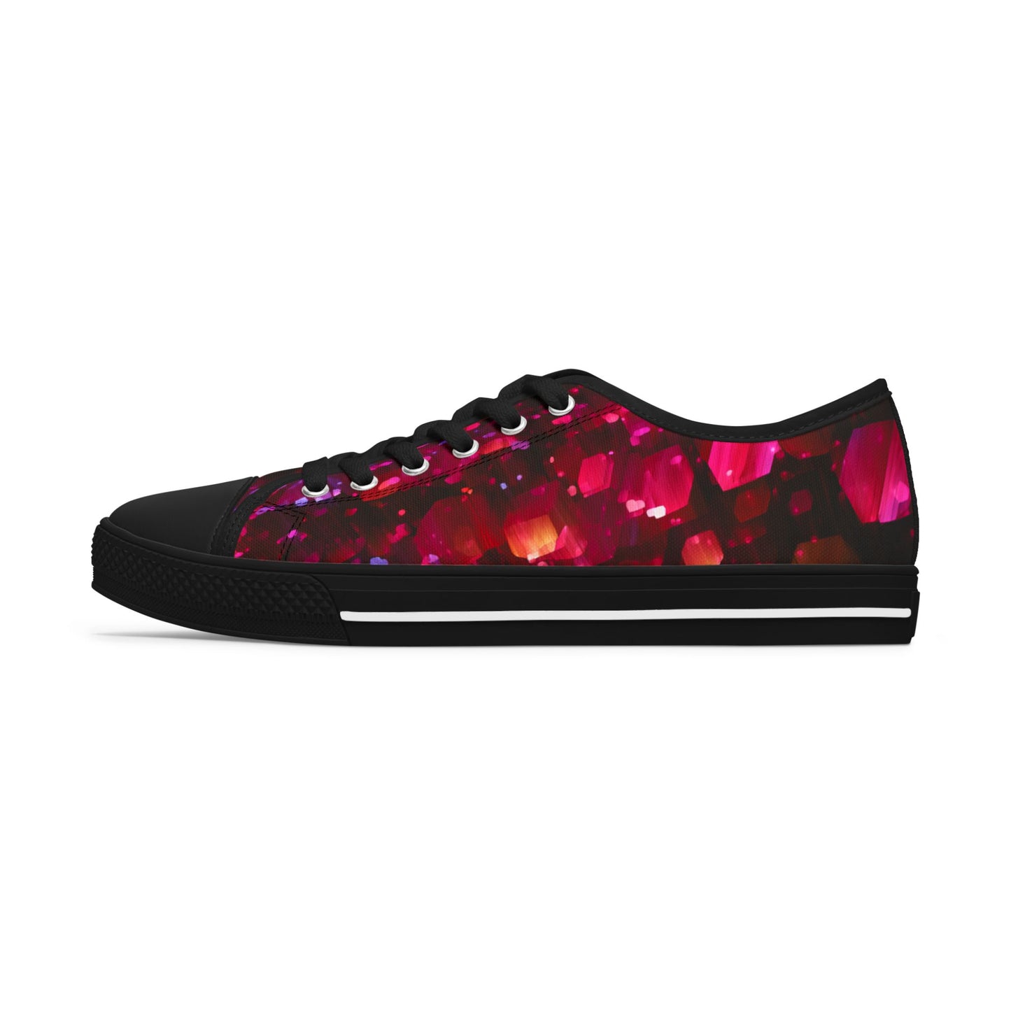 Baby Corgi Women's Space Glitter Casual Low Top Canvas Sneakers - May the Corgi Be With You!