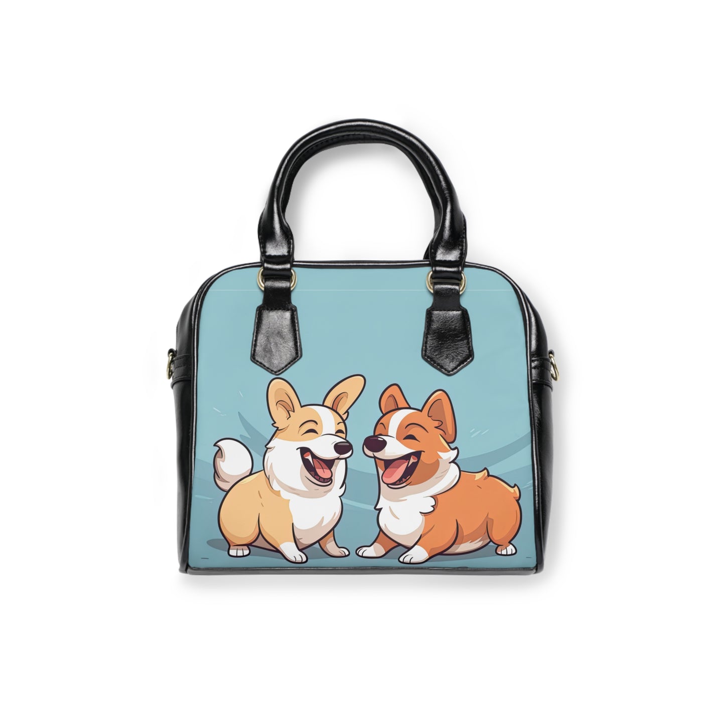 Corgi Couple - Handbag w/Removable Shoulder Strap