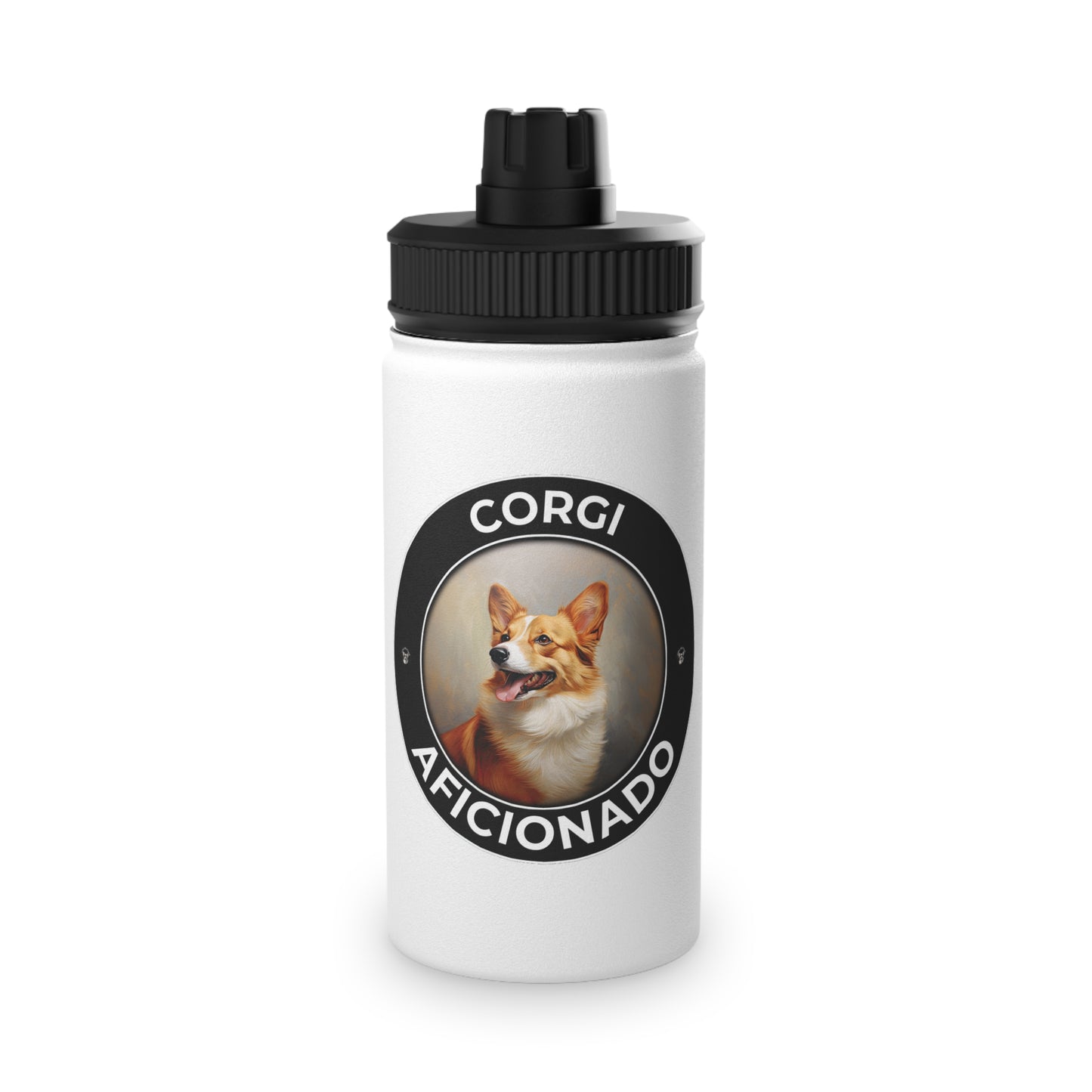 Corgi Aficionado - Water Bottle with Sport Lid