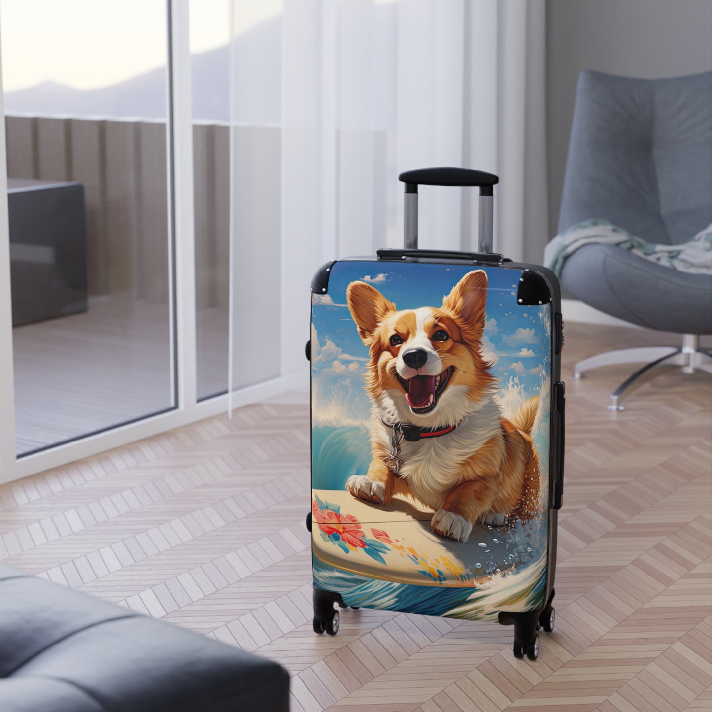 Cowabunga Corgi - Suitcase
