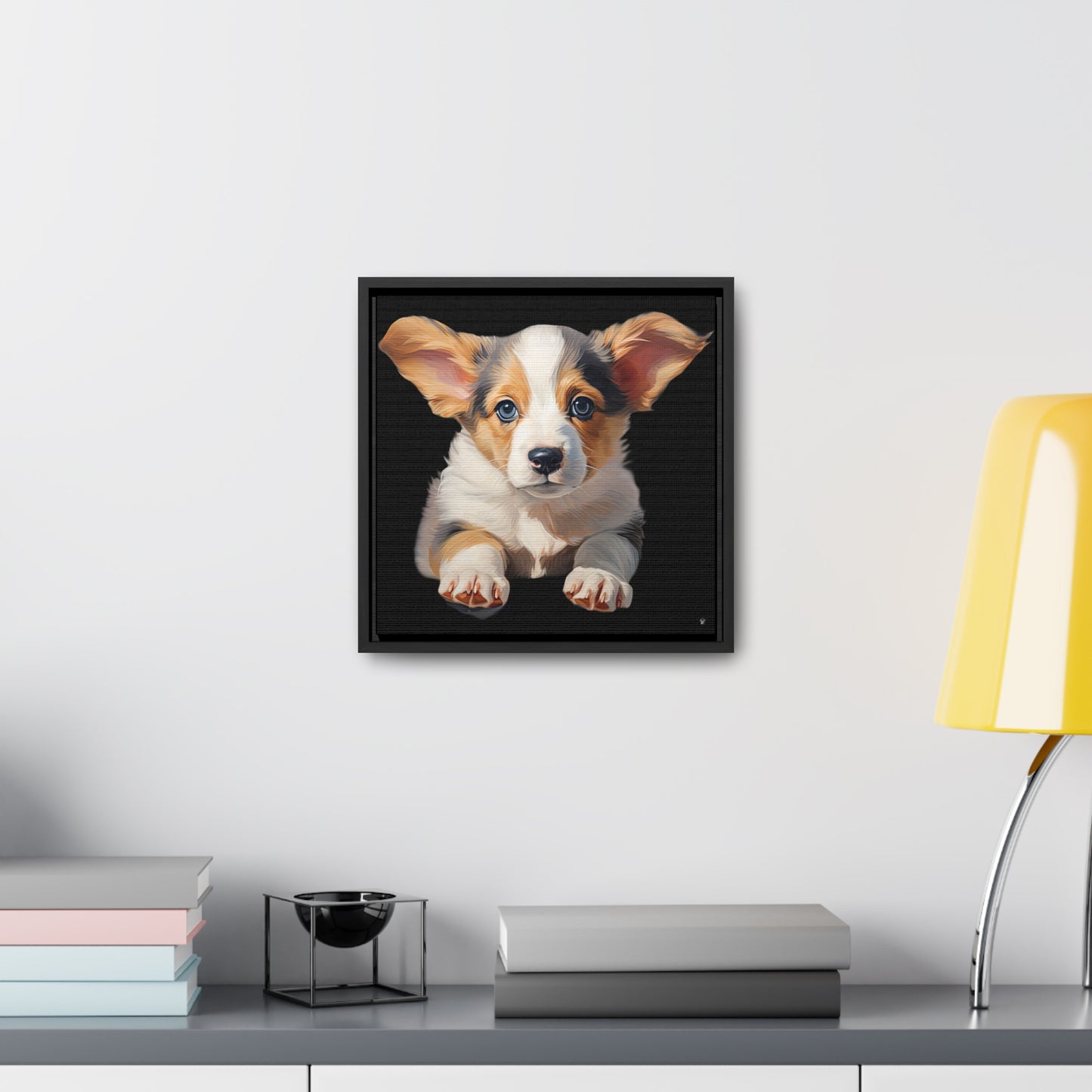 Puppy Portrait - Framed on Canvas