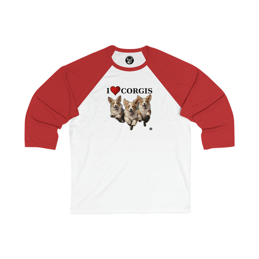 I Heart Corgis - Baseball Shirt