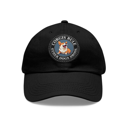 Corgis Rule...Other Dogs Drool - Cap with Leather Patch