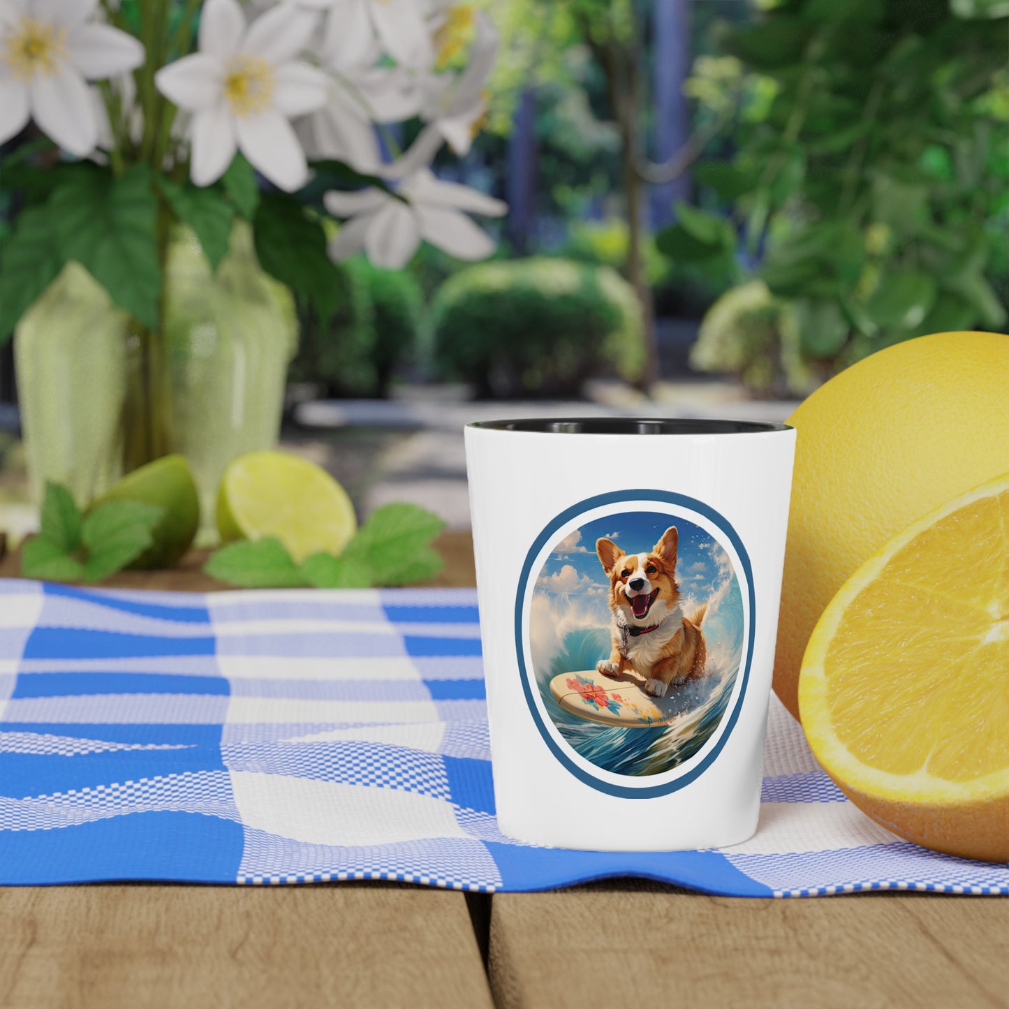 Cowabunga Corgi - Espresso/Shot Glass