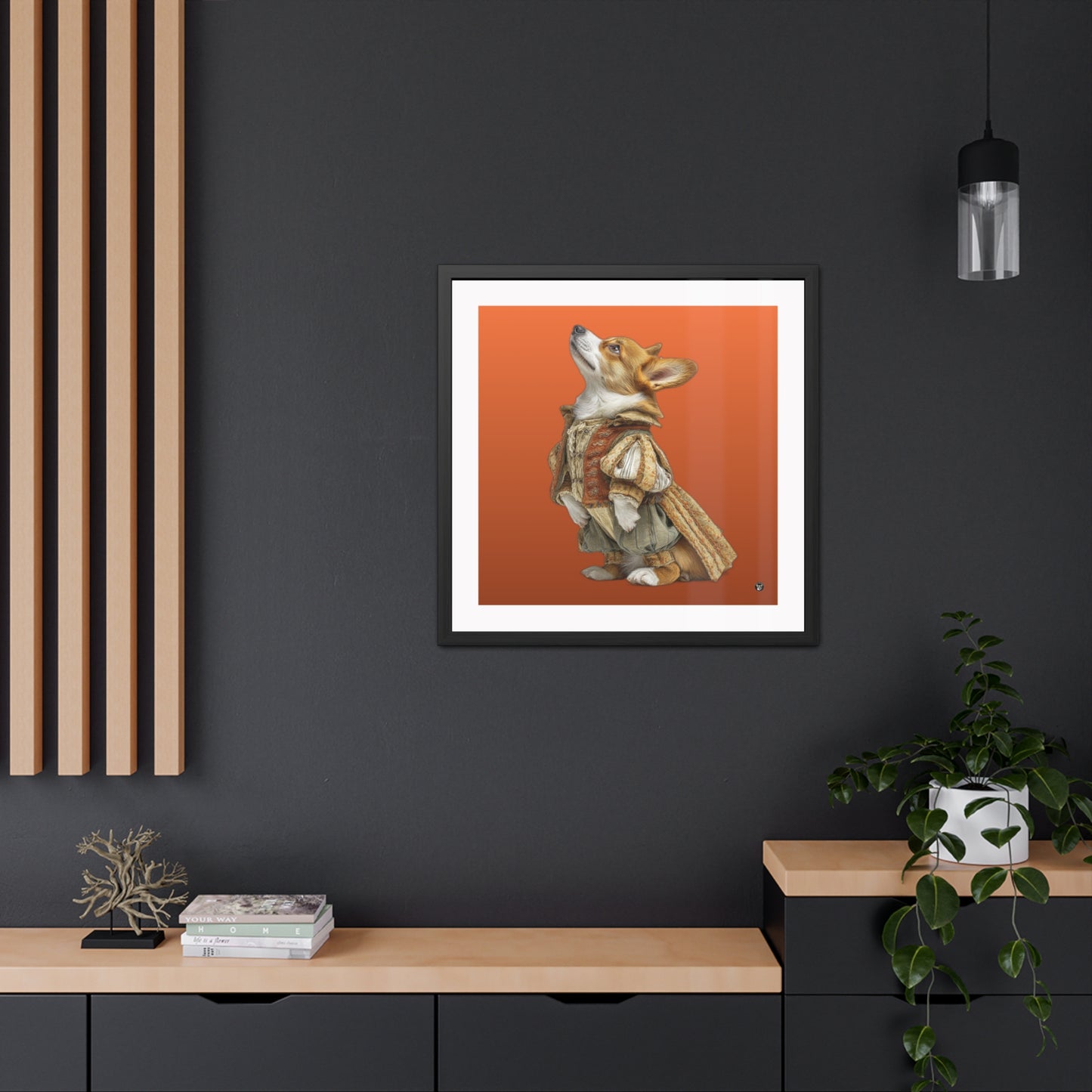 Impression encadrée Prince Corgi