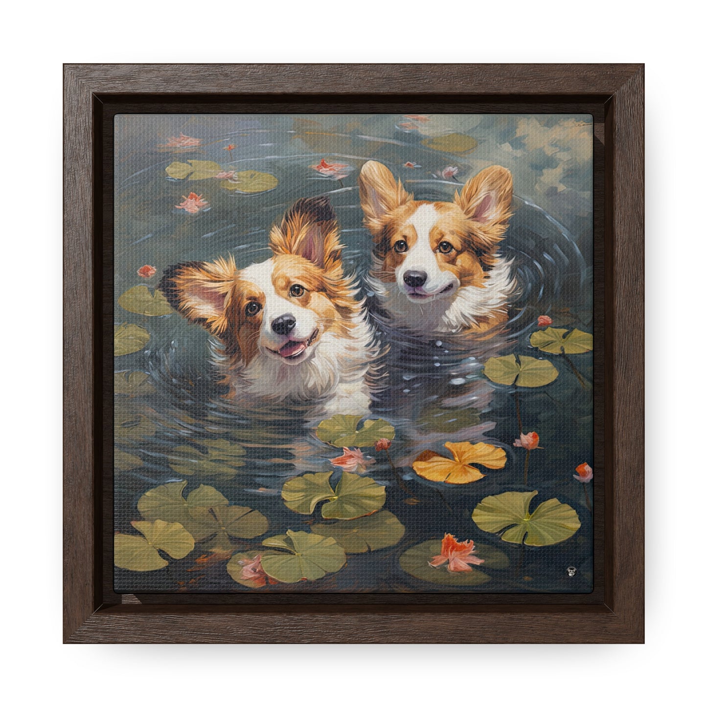 Pond Pups - Framed on Canvas