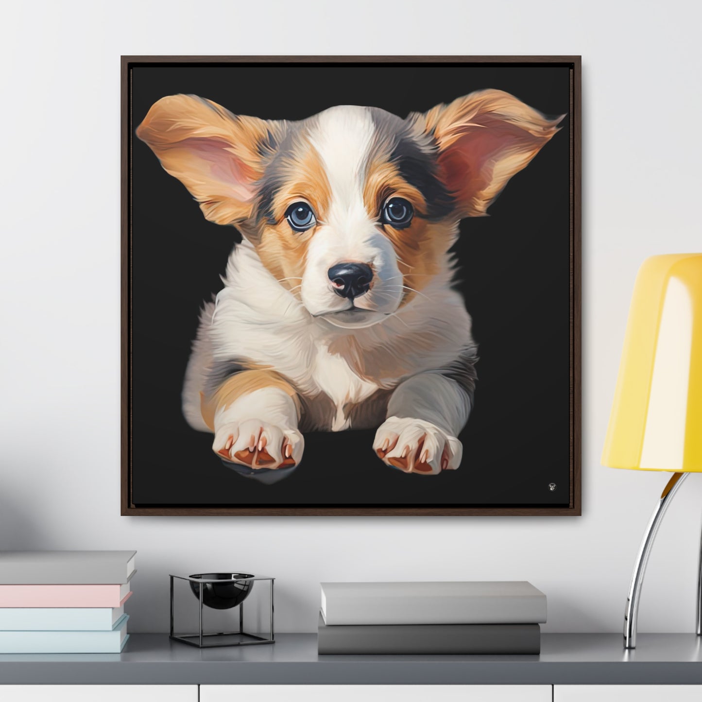 Puppy Portrait - Framed on Canvas