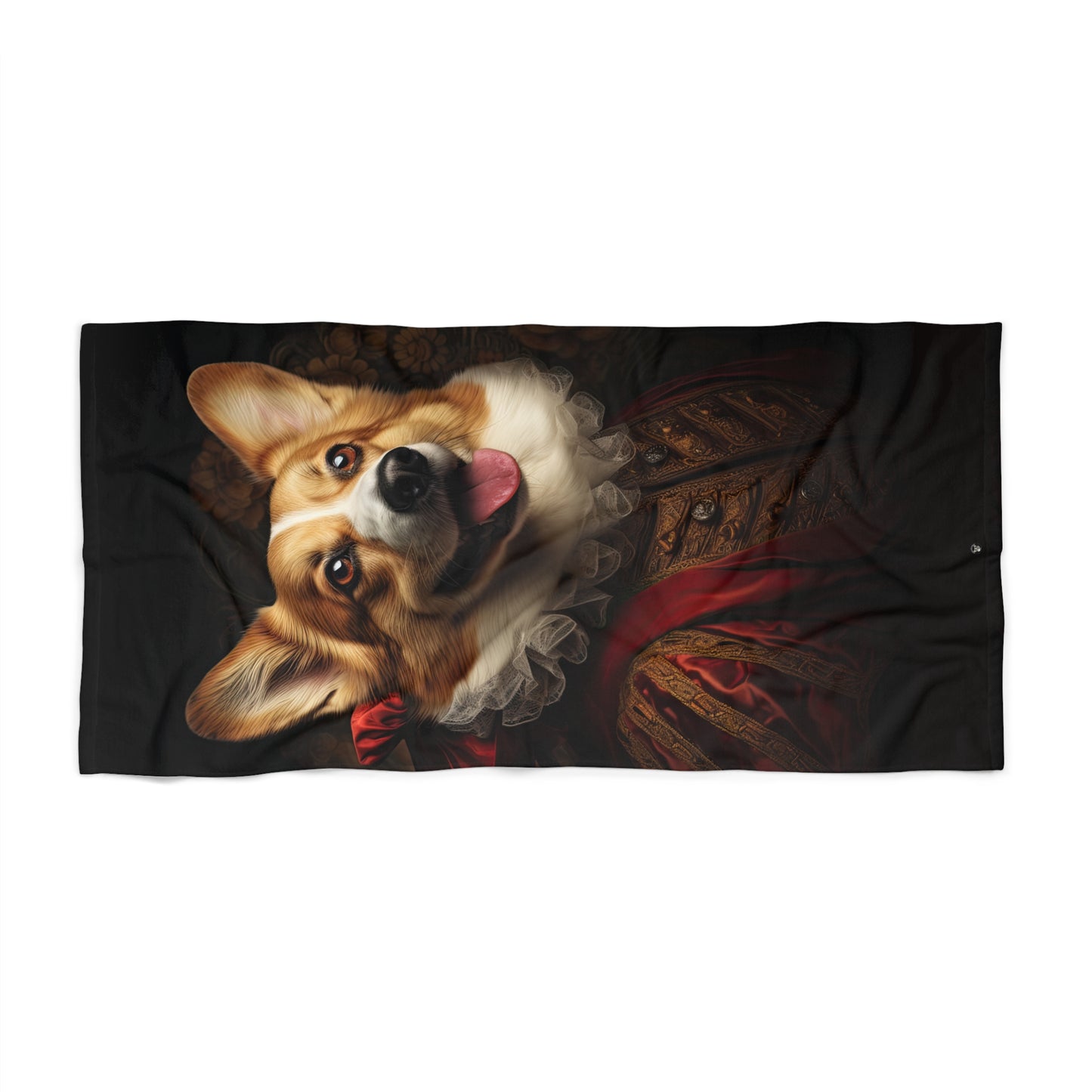 Renaissance Corgi Beach Towel