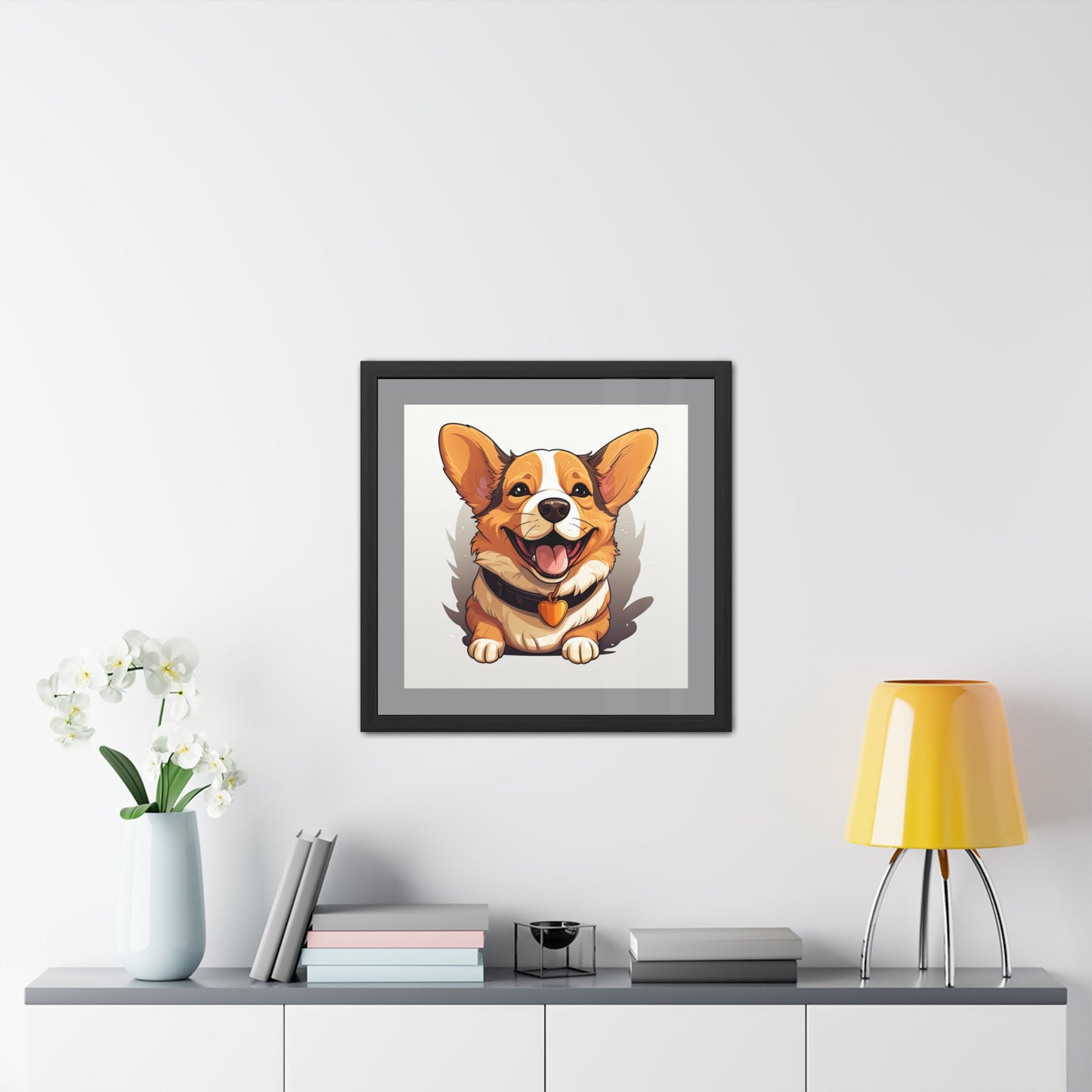 Impression encadrée "Amour de chiot"