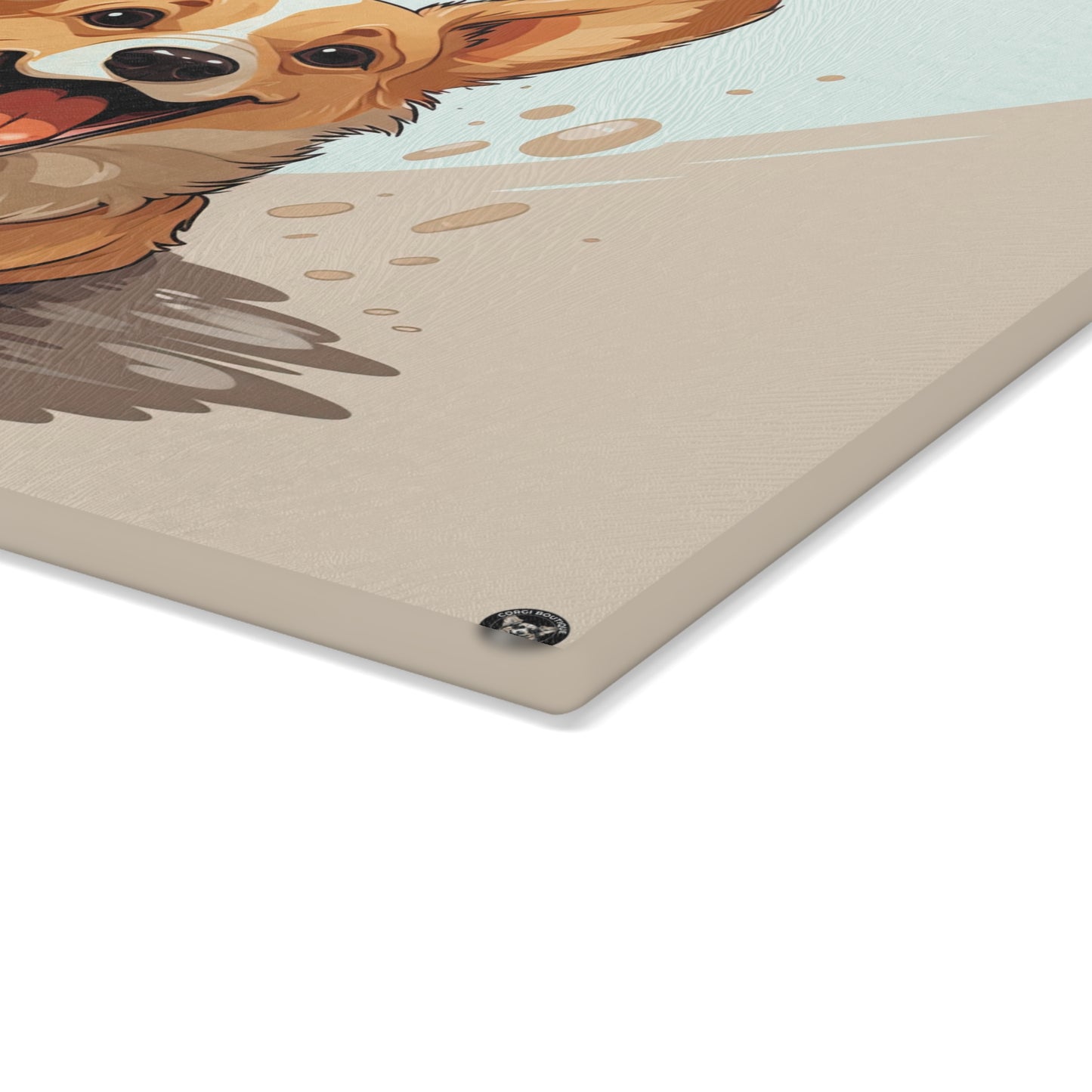 Corgi Cuteness - Glass Cutting Board