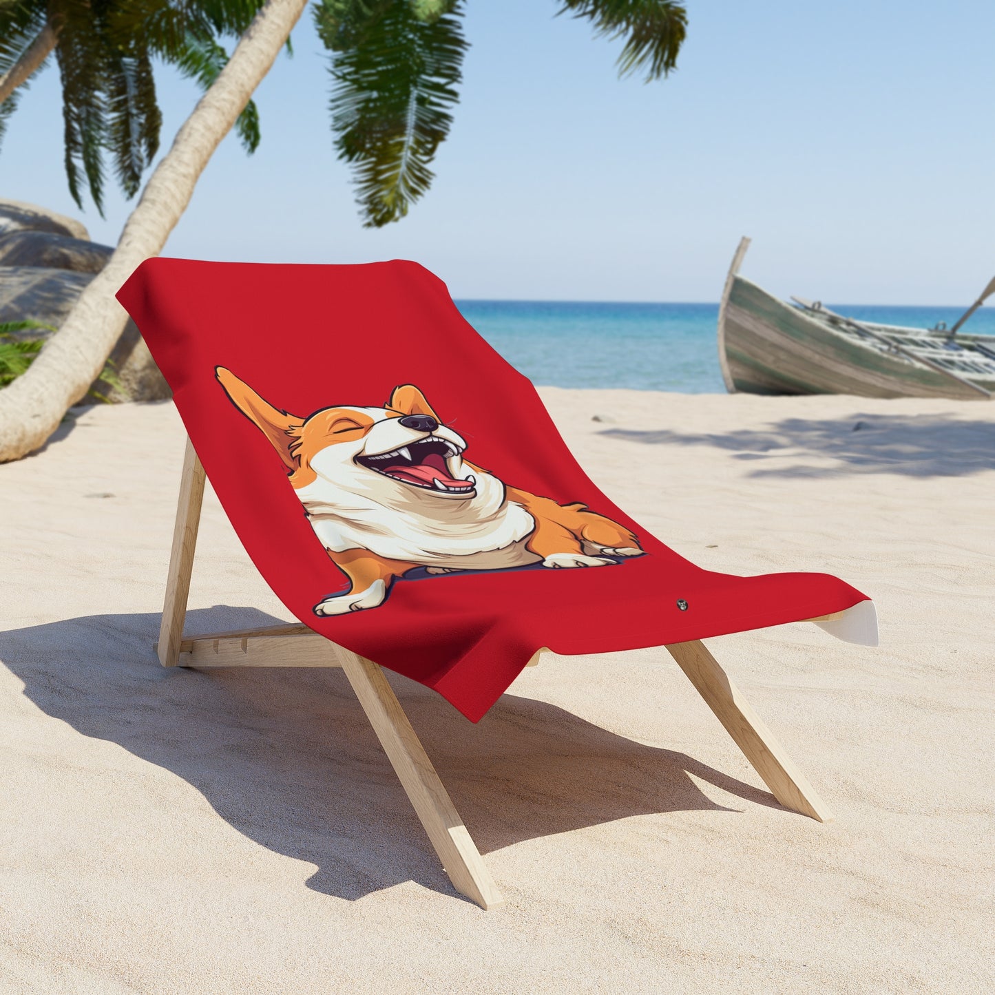 Comical Corgi - Beach Towel