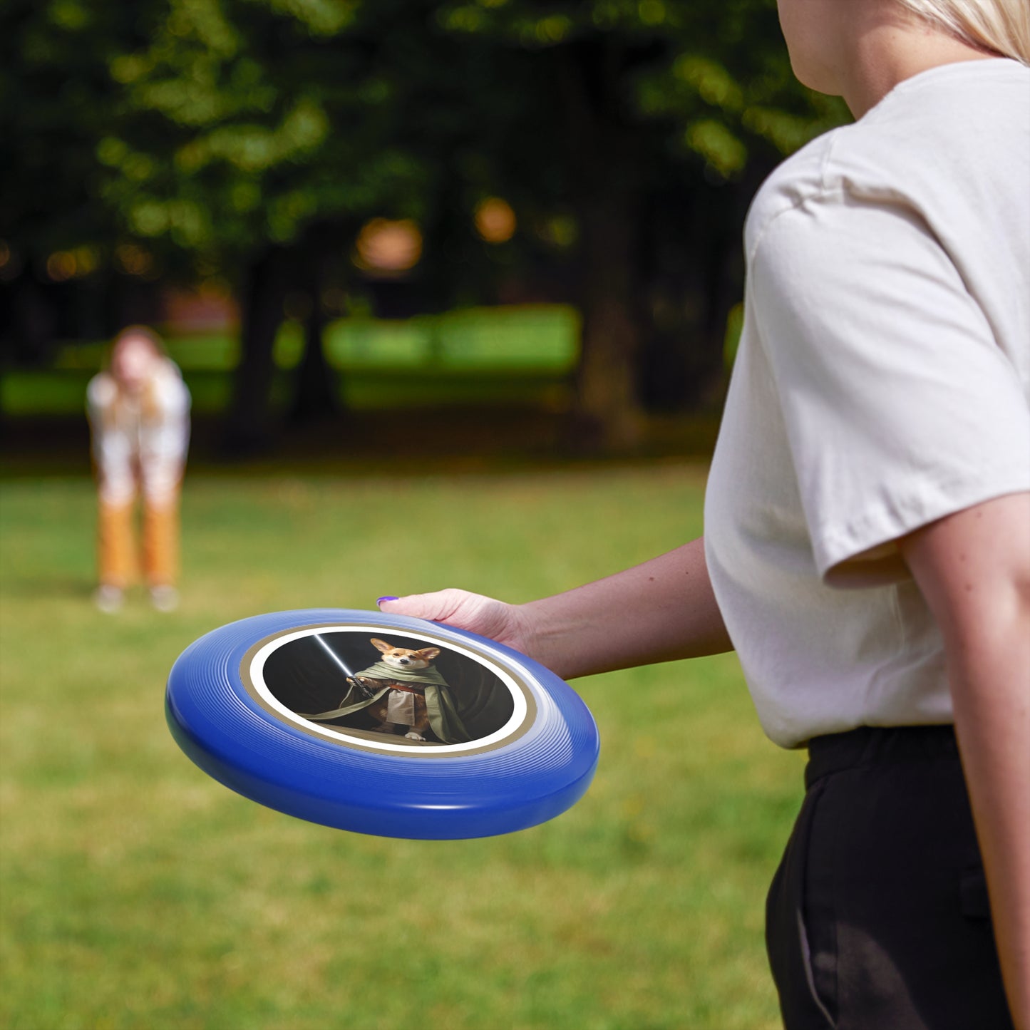 Jedi Corgi - Wham-O Frisbee