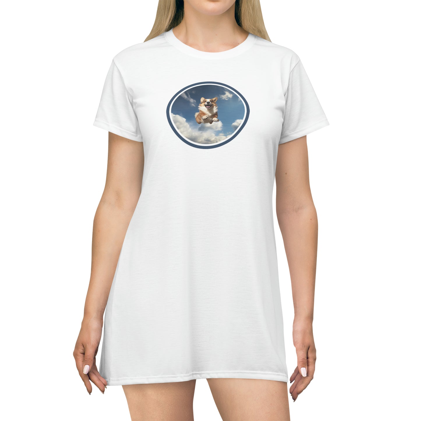 Flying Corgi - T-Shirt Dress
