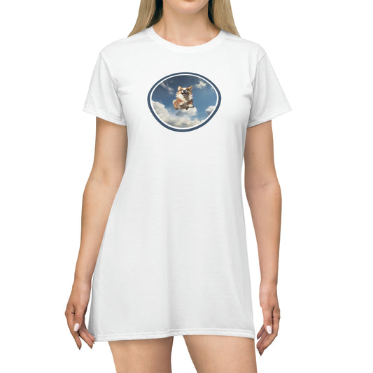 Flying Corgi - T-Shirt Dress