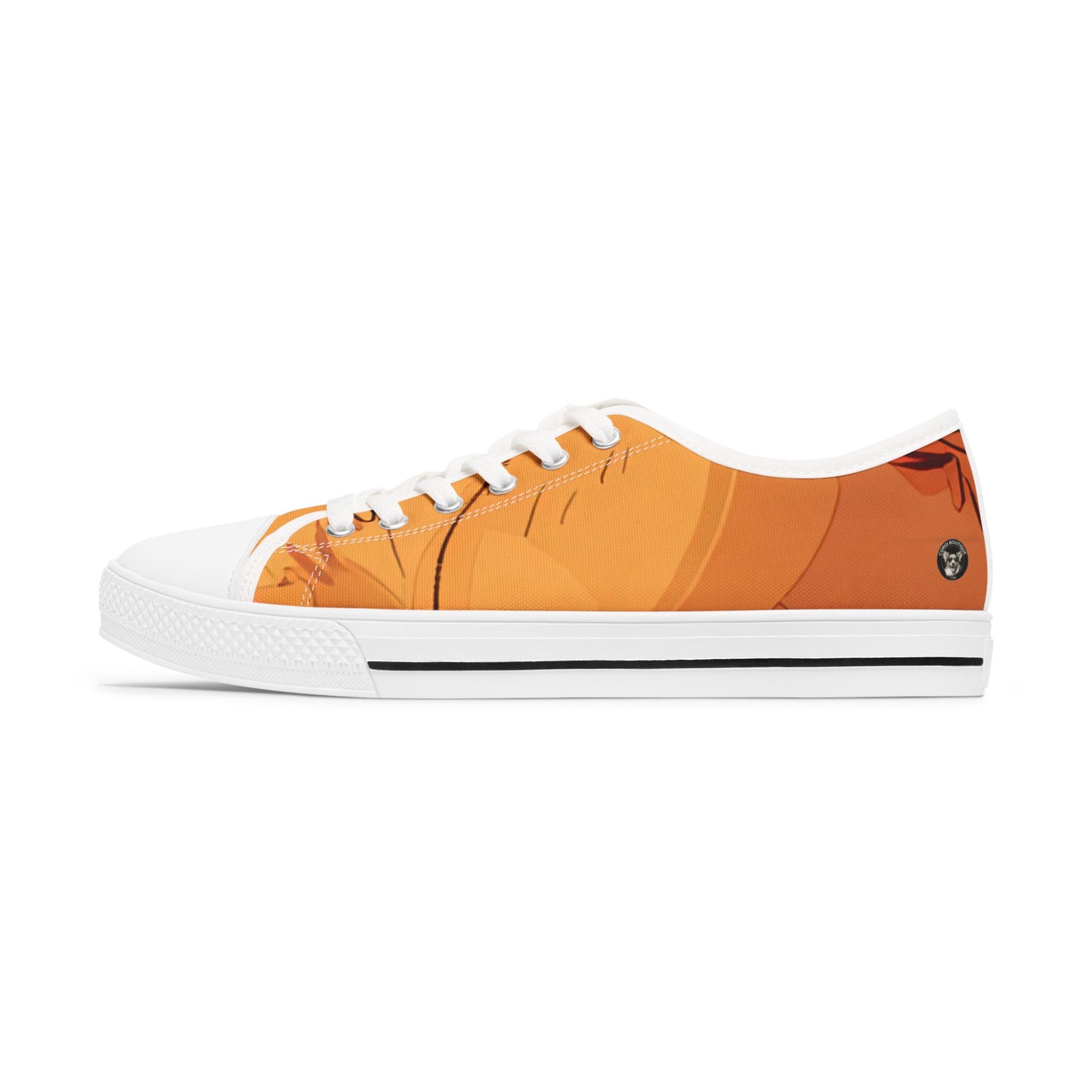 Cutie Patootie Women's Low Top Sneakers — Autumn Orange Canvas Casual Shoes