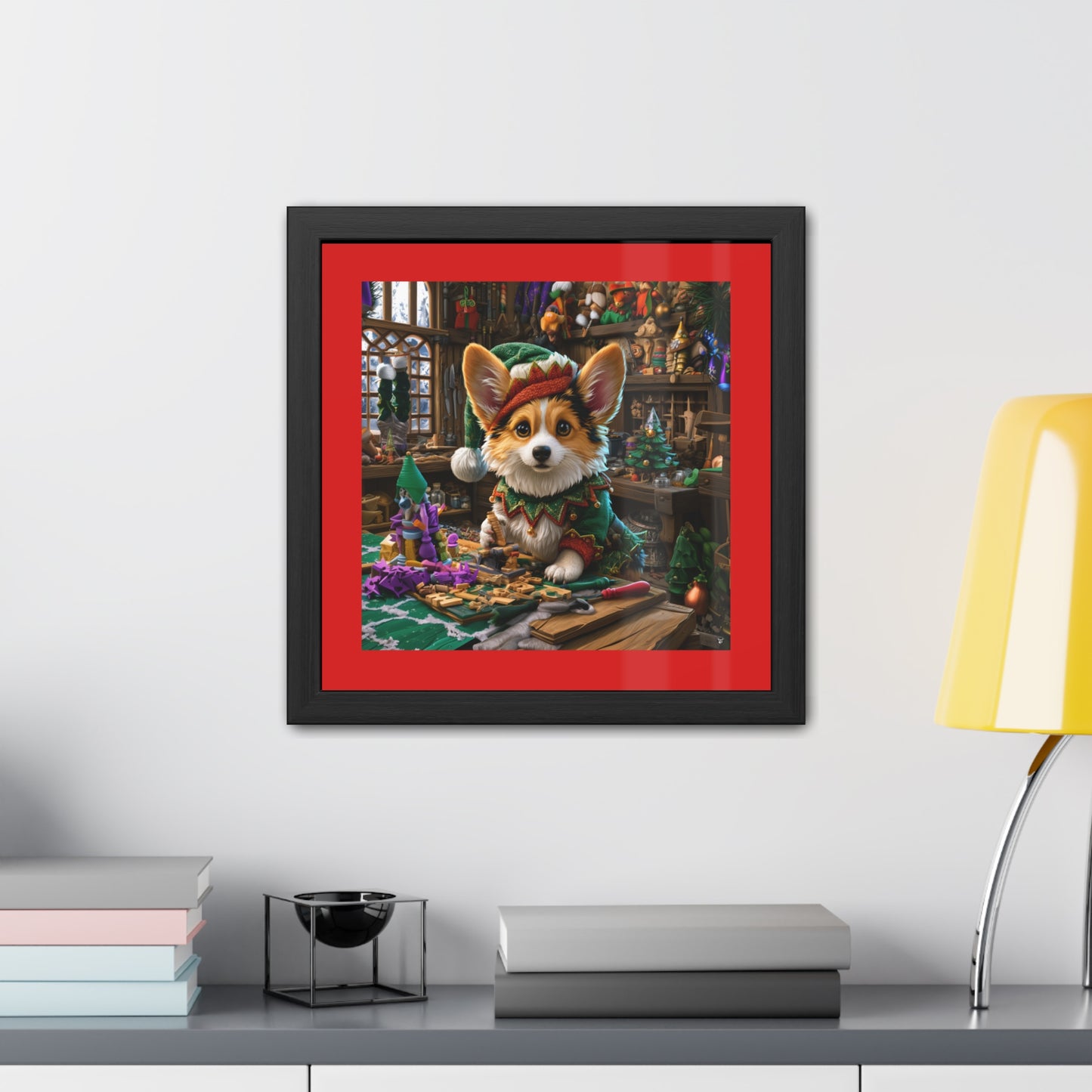 Santa's Little Helper Framed Print