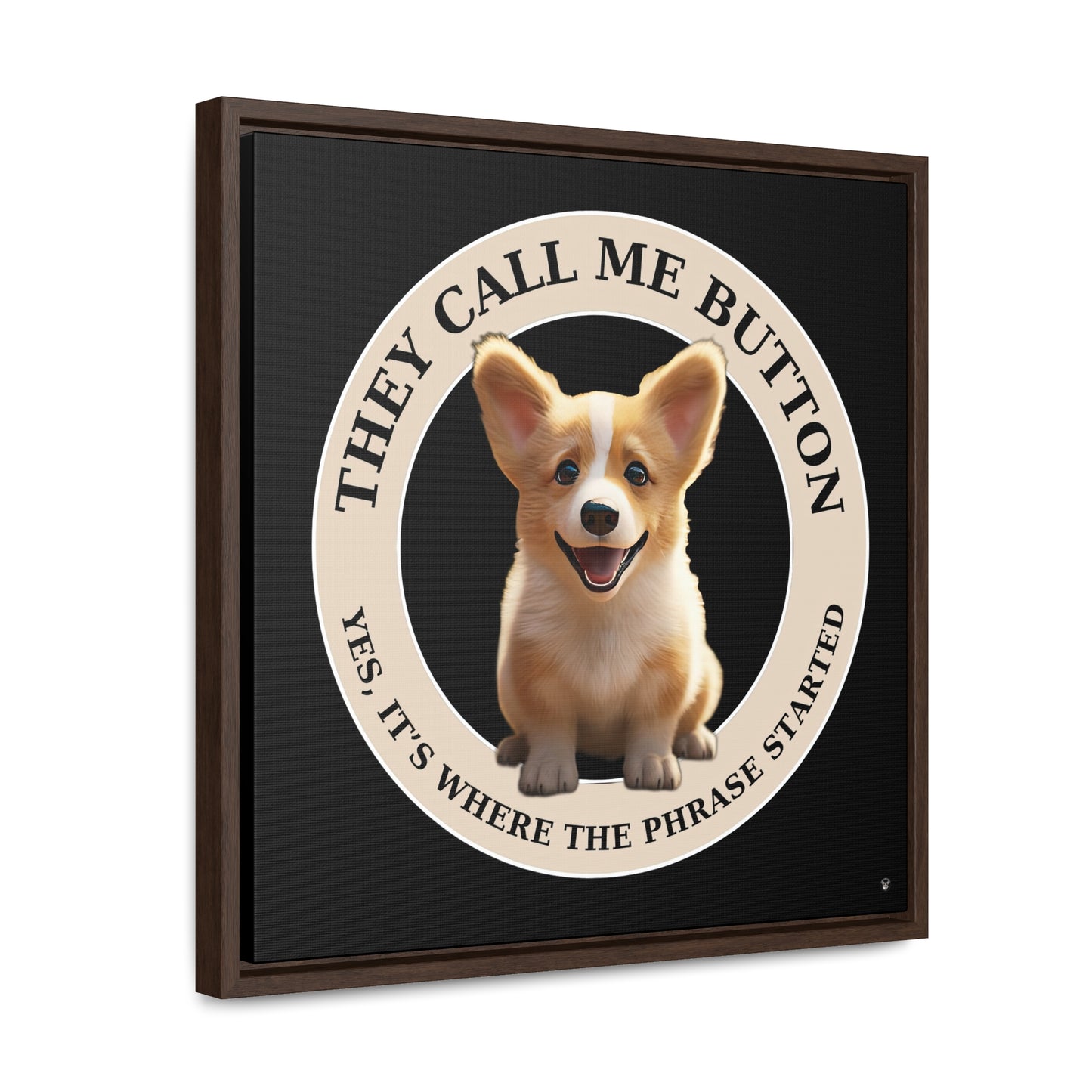 Cute as a Button - Framed on Canvas