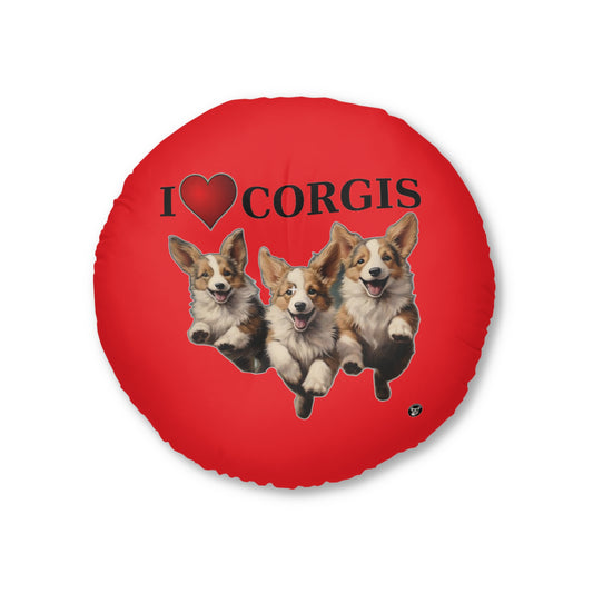 I Heart Corgis in Red - Floor Pillow