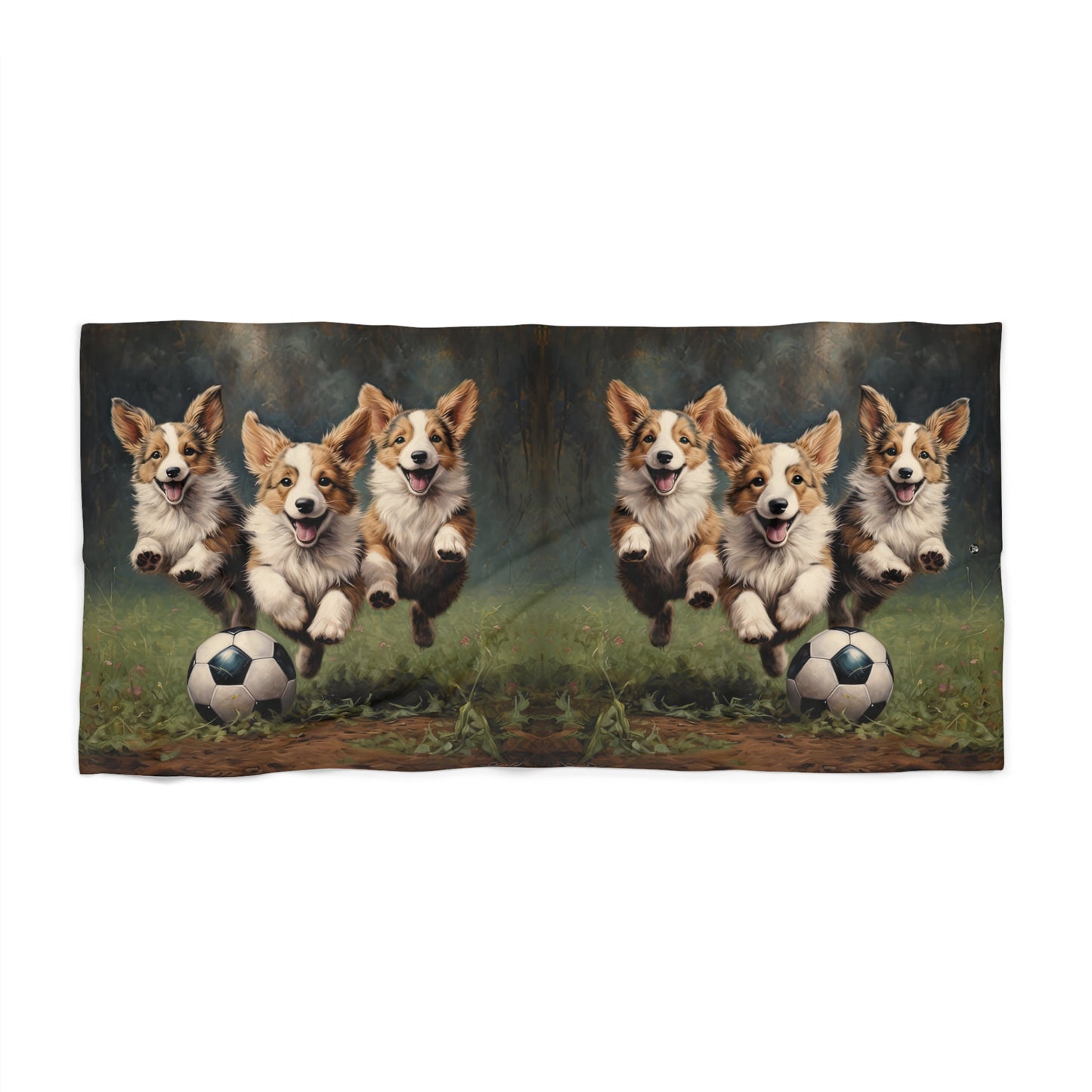 Corgi Pitch Beach Towel