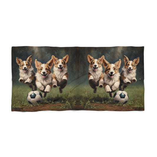 Corgi Pitch Beach Towel
