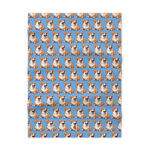 Comical Corgi Mosaic - Baby Blanket