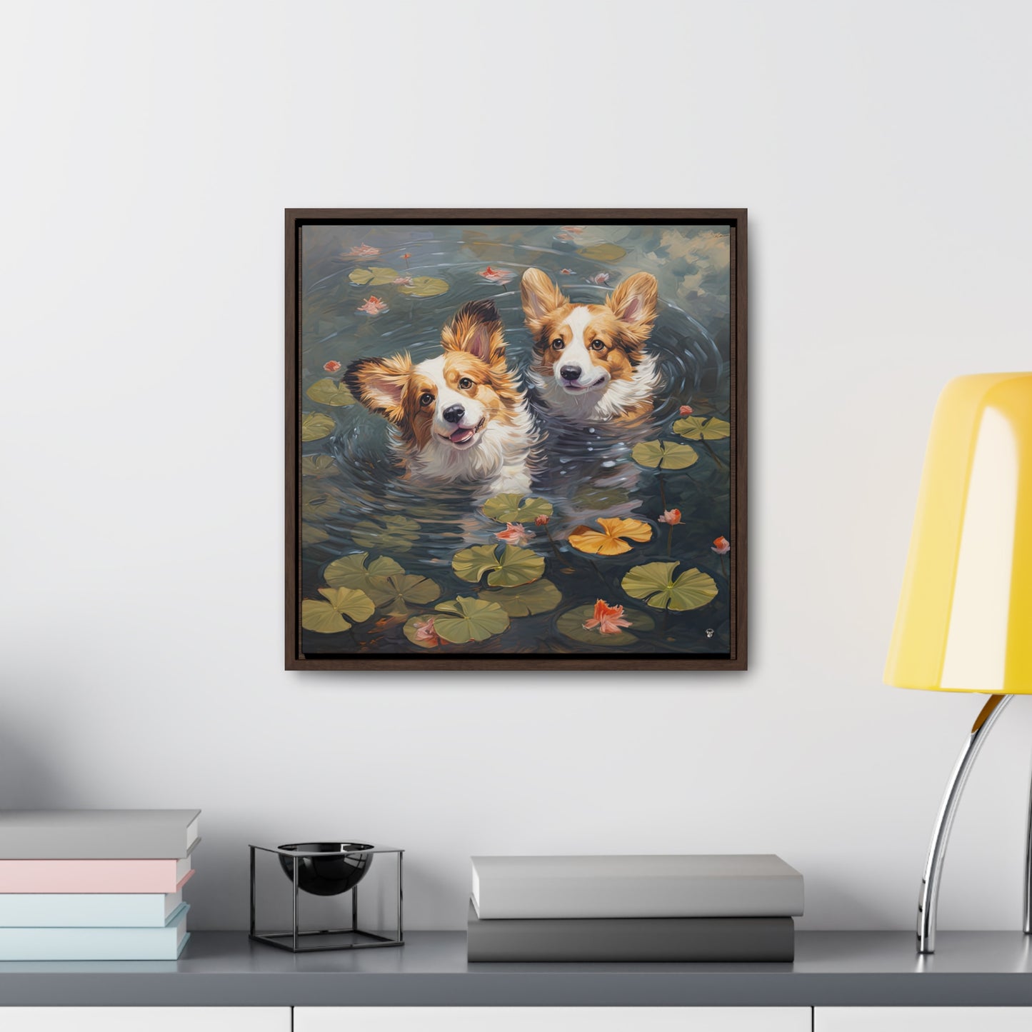 Pond Pups - Framed on Canvas