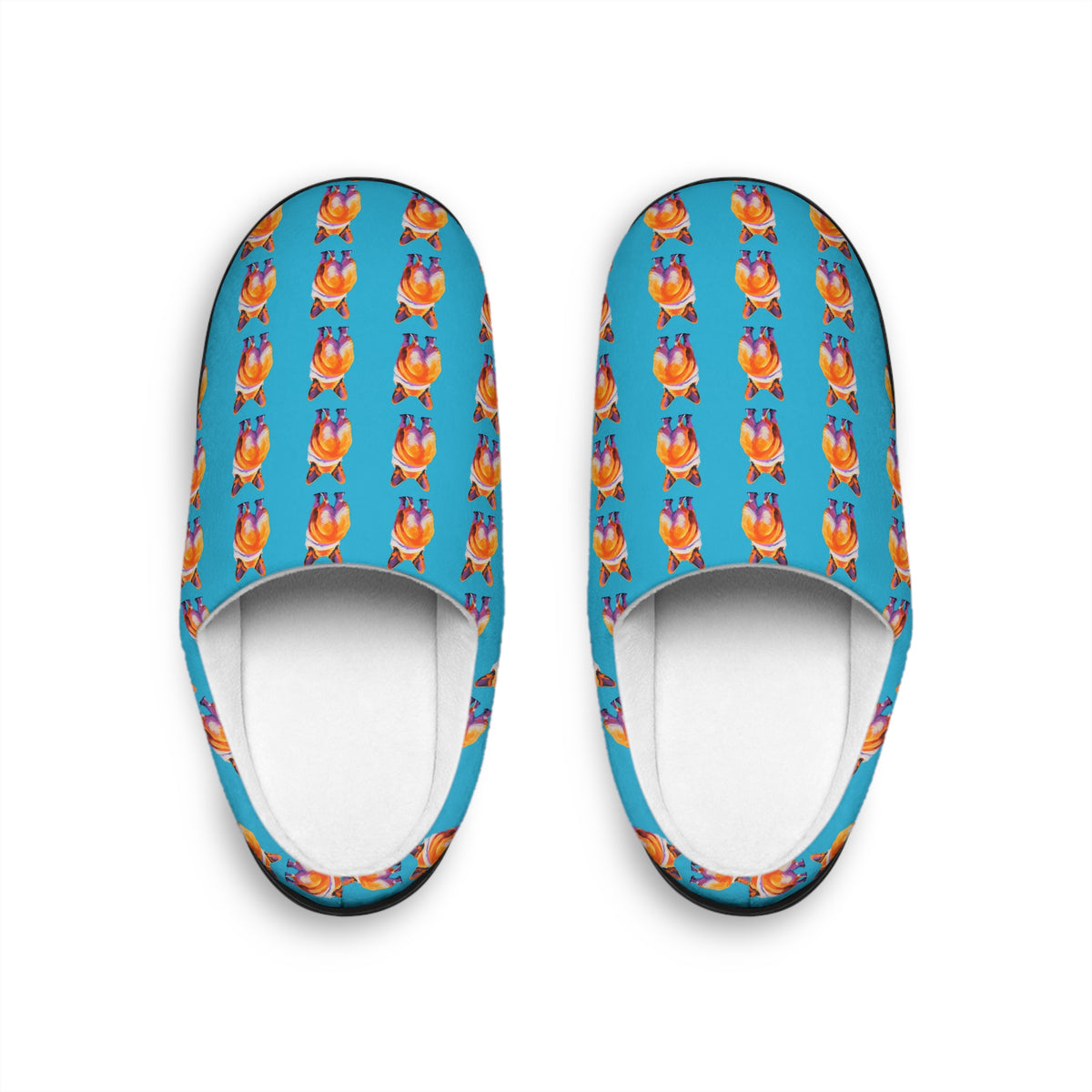 Corgi Butt Stripes Artistic Portrait Women's Slippers