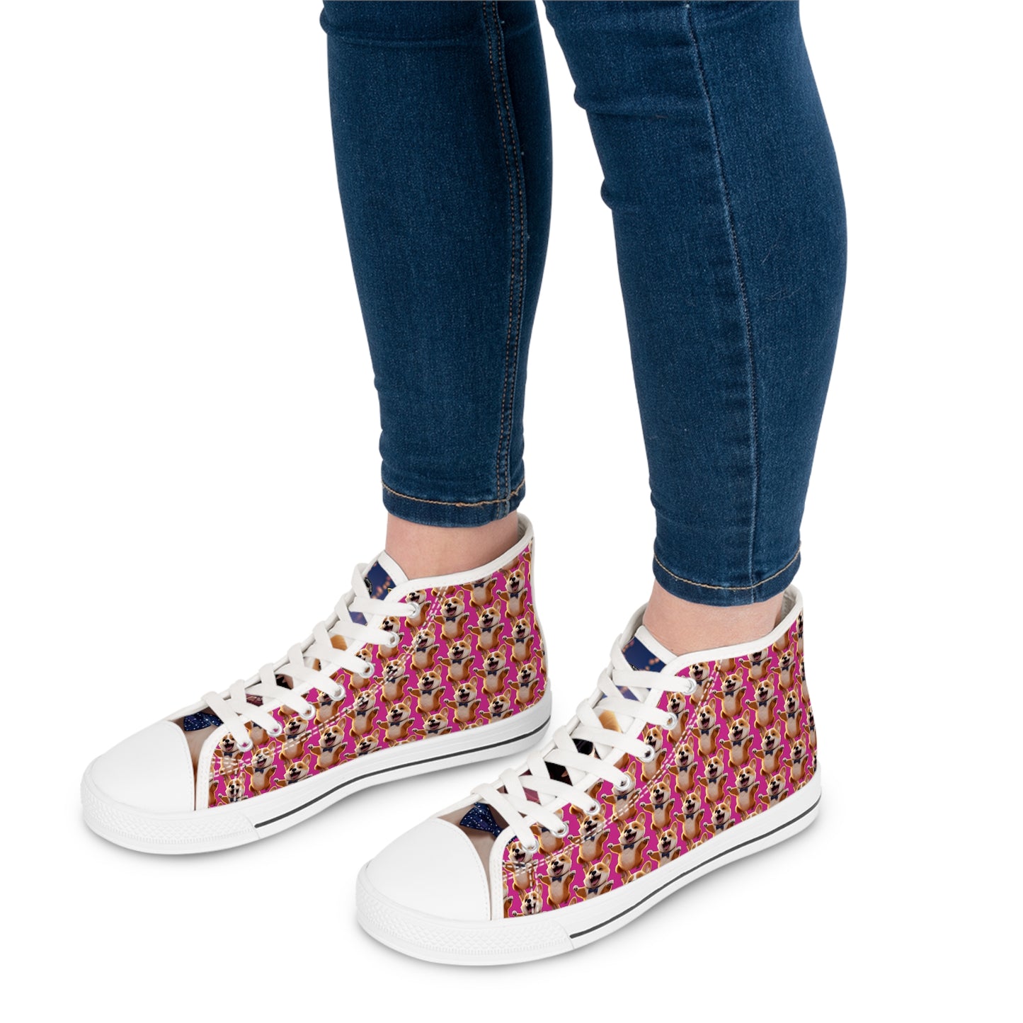 Party Pup Mosaic - Women's High Top Sneakers