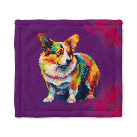 Scouter Corgi Watercolor Cuddle Blanket