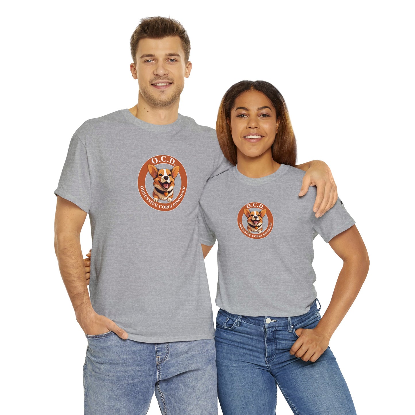 O.C.D. Obsessive Corgi Disorder - Unisex Heavy Cotton Tee