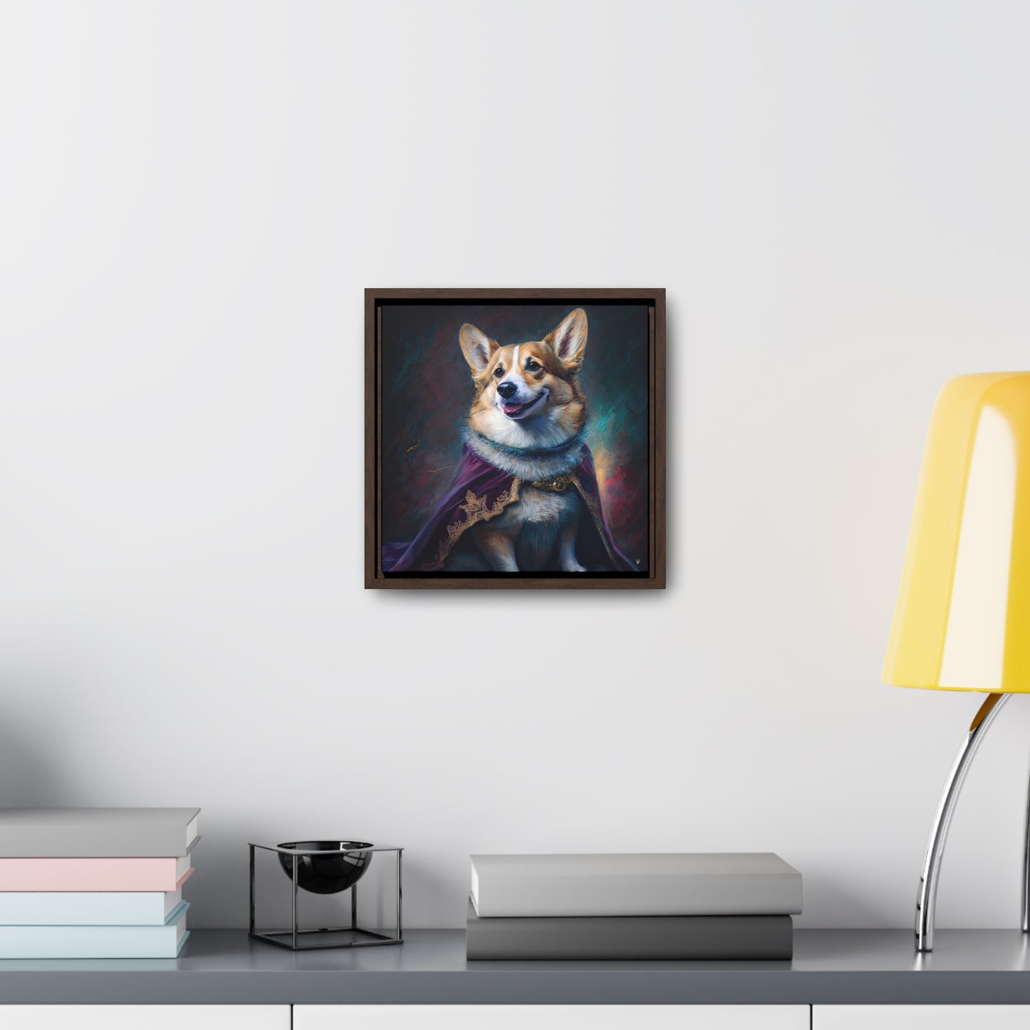 Corgi Royalty - Framed on Canvas
