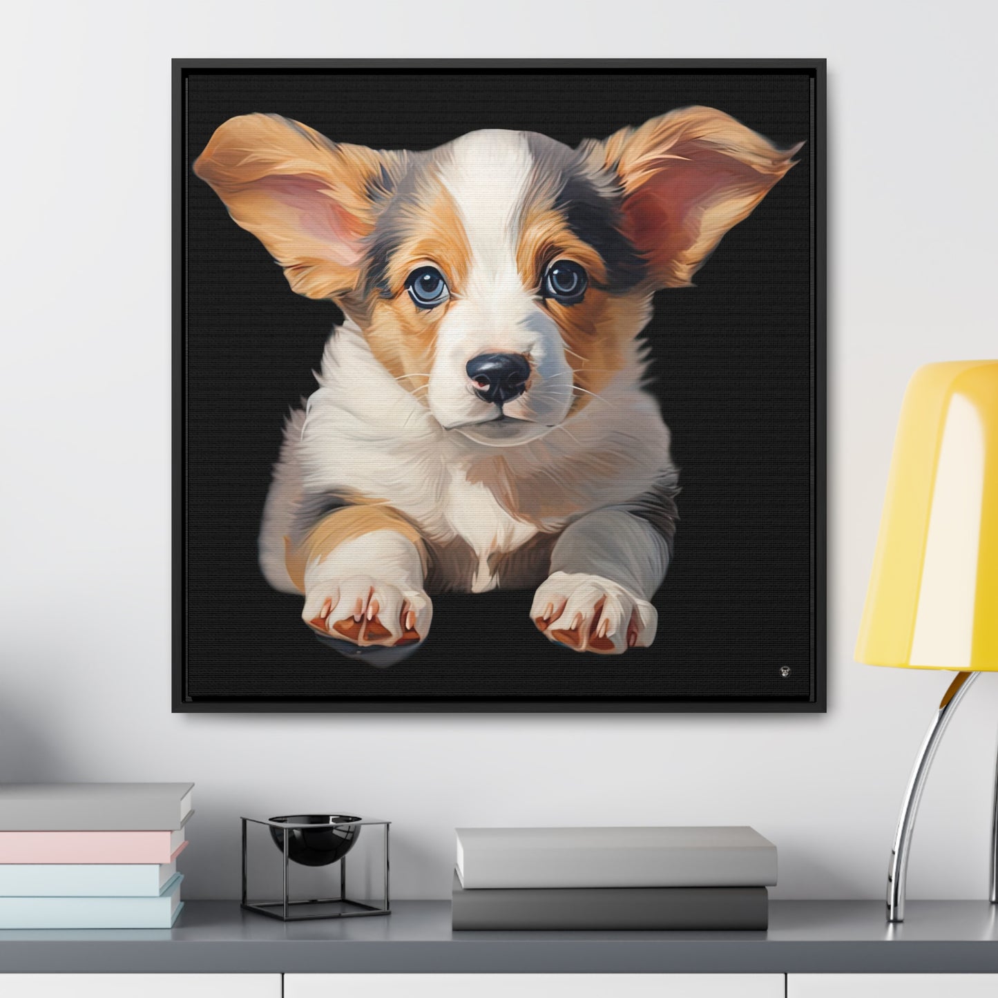 Puppy Portrait - Framed on Canvas