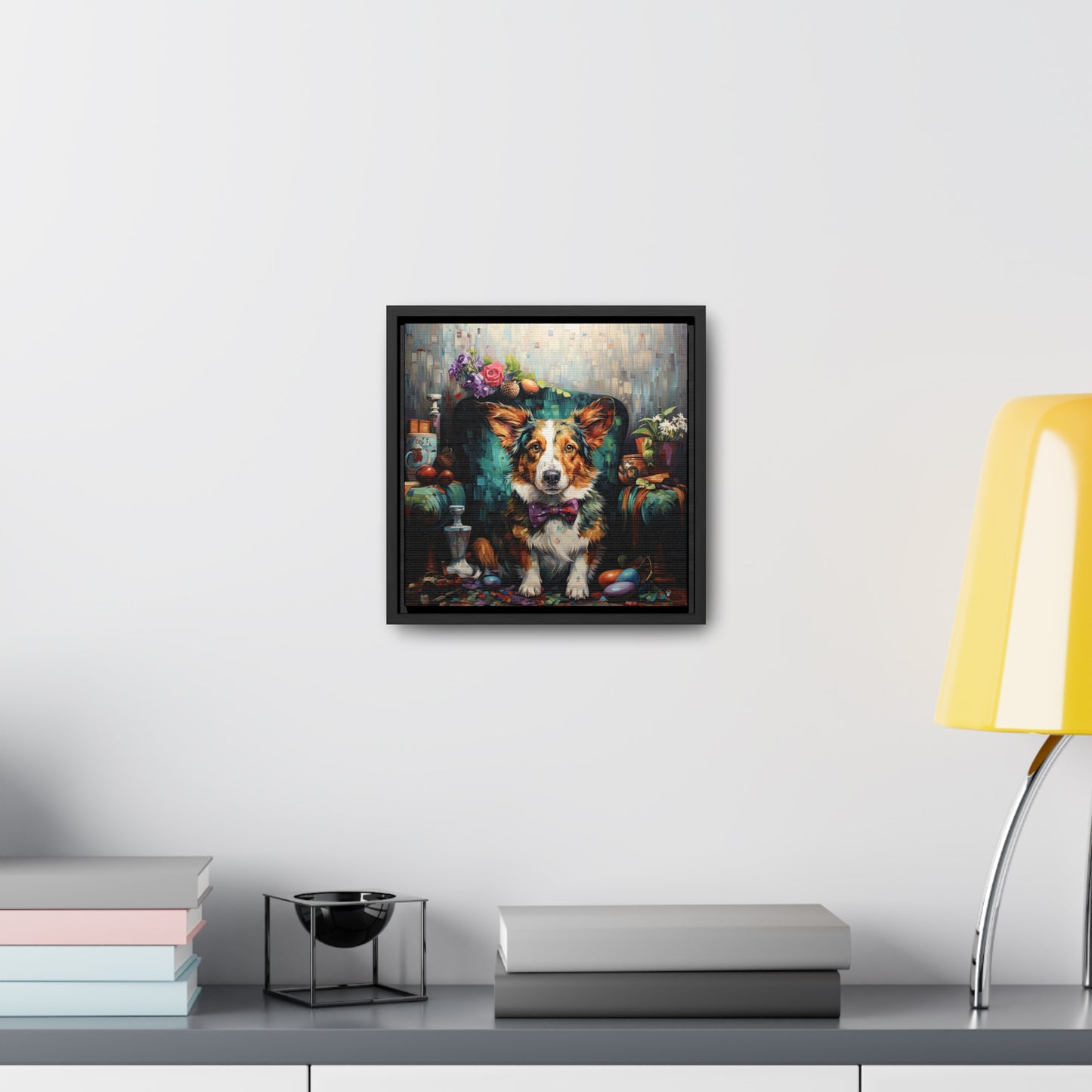 Formal Corgi - Framed on Canvas