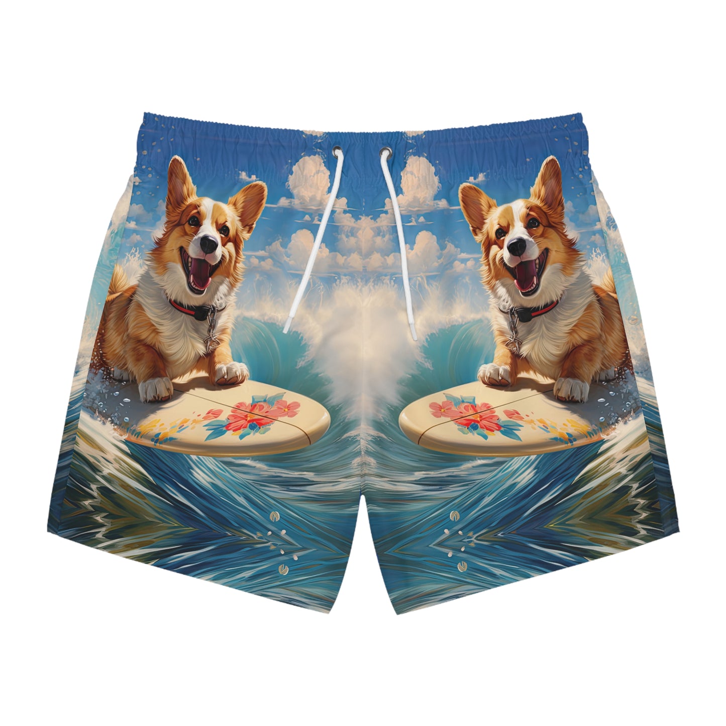 Cowabunga Corgi - Swim Trunks