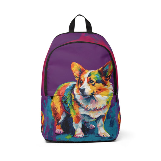 Scouter Corgi Watercolor Backpack — Vibrant Corgi Rucksack