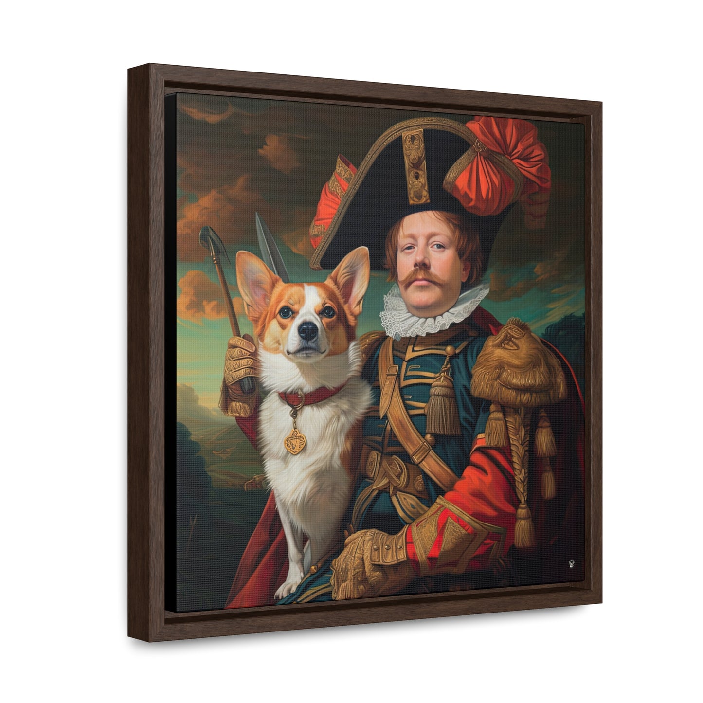 First Royal Corgi - Framed on Canvas