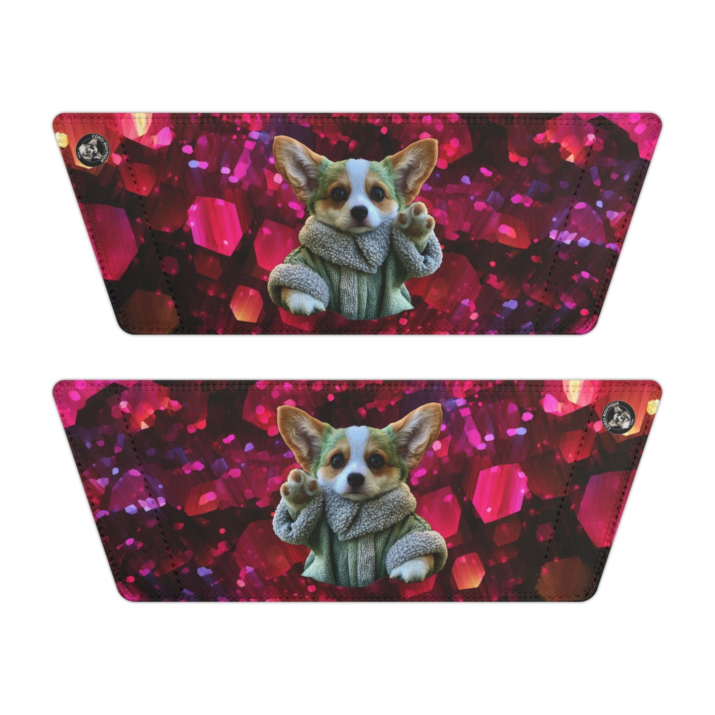 Baby Corgi Space Glitter Women's Casual Slide Sandals - May the Corgi Be With You