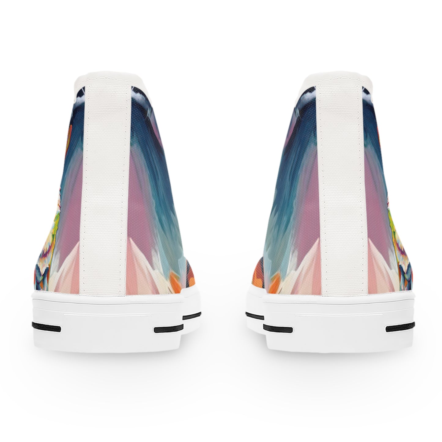 Scouter Corgi Artistic Abstract Watercolor Women's High Top Casual Canvas Sneakers