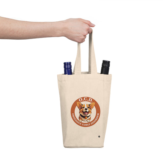 O.C.D. Obsessive Corgi Disorder - Double Wine Bottle Tote Bag