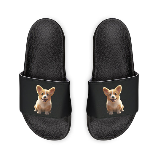 Sweetness Men's Black Slide Sandals - Corgi Pool & Beach Slides